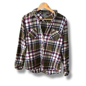 Natural Reflections Multicolor Plaid Flannel Shirt women’s medium